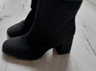 Grajewo ogłoszenia: Botki zamsz wiosenne nie ocieplane rozm.37 stan bdb - zdjęcie